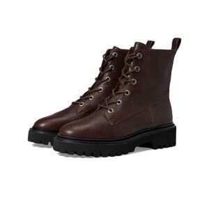 Madewell Rayna Lace-Up Leather Boots Women’s Size 8.5 M Dark Cabernet Brown